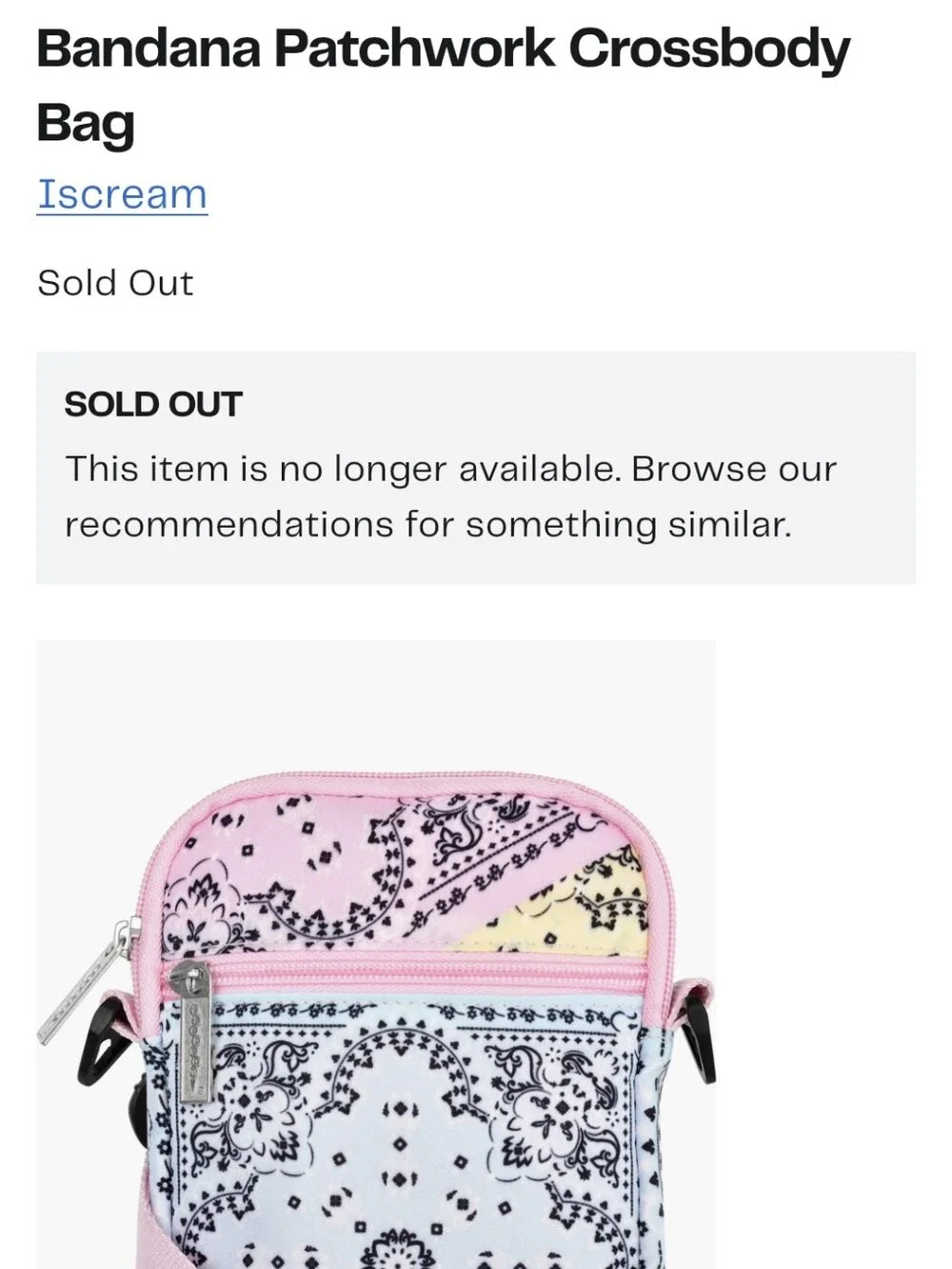Iscream bnwt bandana